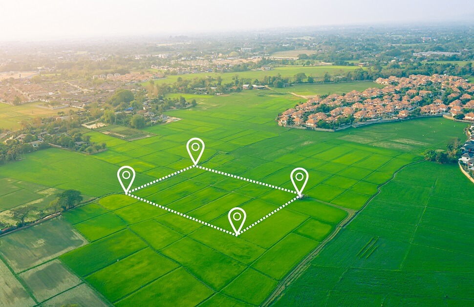 Land Plot In Aerial View Include Landscape Real Estate Green